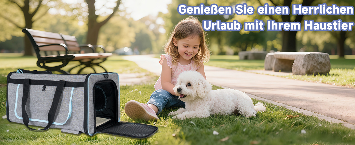 Транспортер для тварин на колесах для котів та собак, сумка-переноска з знімними колесами та пральним вкладишем, плечовий ремінь, портативний транспортер для відпочинку на природі та подорожей на авто (Макс.20 кг)