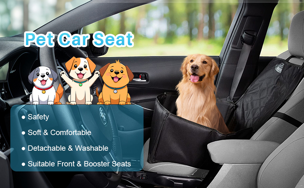 Автокрісло для собак OKYUK: водонепроникне, антиковзаюче, 2-в-1 для маленьких та середніх собак