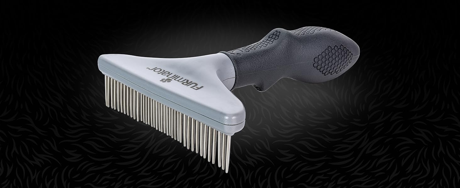 FURminator гребінець для довгошерстих собак та котів - щітка для профілактики ковтунів та сплутаного хутра, версія 2.0