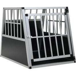 vidaXL Транспортна клітка для собак, одностворчата, 65x91x69,5 см, металева, перевезення та подорожі