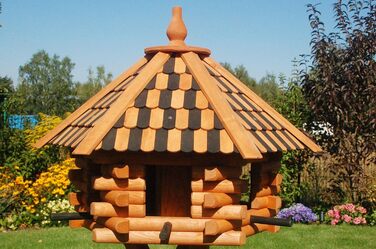 Шпаківня XXL, 65x50 см, з просоченням, дах з дерев'яної черепиці
