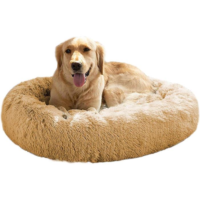 Ліжко для собак Mirkoo Calming Donut, велике, бежеве
