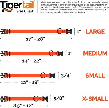 Водонепроникний нашийник для собак Tiger Tail Urban Nomad, не має запаху, міцний, легкий, матовий, з якісного нейлону з покриттям, для великих, середніх і малих порід, чорний, розмір L