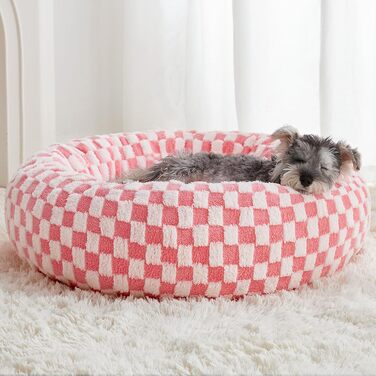 Ліжко для собак BFPETHOME Donut, кругле, нековзке, рожеве