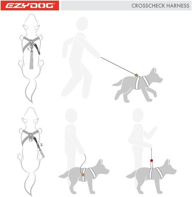 Шлейка для собак EzyDog Crosscheck проти витягування (M, чорна)