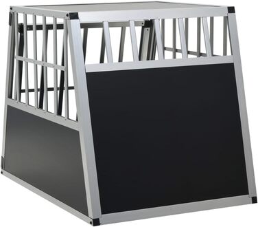 vidaXL Транспортна клітка для собак, одностворчата, 65x91x69,5 см, металева, перевезення та подорожі