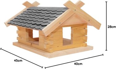 Комплект шпаківні Великий - Сірий 44x37x27 см