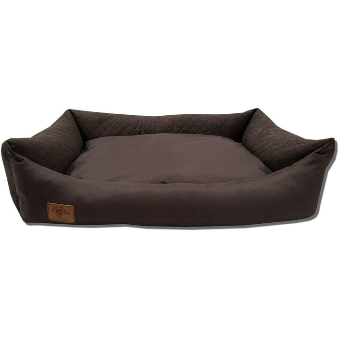 Odolplusz XXL Ліжко для великих собак 100x70 см, коричневе — собаче ліжко-матрац з двосторонньою подушкою, знімний та праний чохол