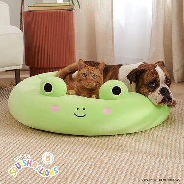 Ліжко для тварин Squishmallows Wendy Жаба 60 см, офіційний м'який плед Jazwares, супер м'яке плюшеве ліжко для домашніх тварин