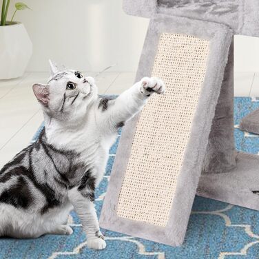 Котяче дерево, Сизаль, Дряпаючі меблі, Сірий, 10