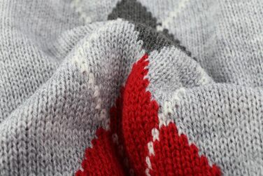 Светр для собаки, візерунок Argyle, сірий, для маленьких собак