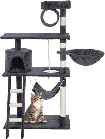 Кігтеточка BAKAJI Cat, 142x74.5x40 см, сіра