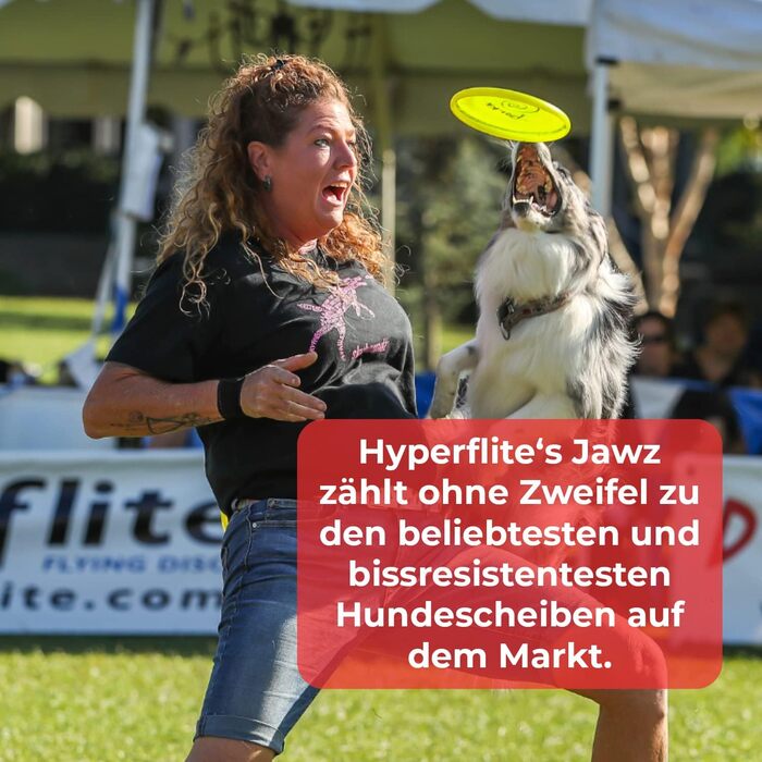 Фрізбі для собак Hyperflite K10 Jawz, надміцне, жовте, з X-Flash антивідблиском