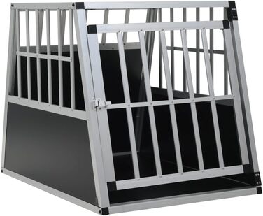vidaXL Транспортна клітка для собак, одностворчата, 65x91x69,5 см, металева, перевезення та подорожі