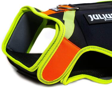 Жилет для собак Julius-K9 IDC 3in1, чорний/ультрафіолетовий помаранчевий (L)