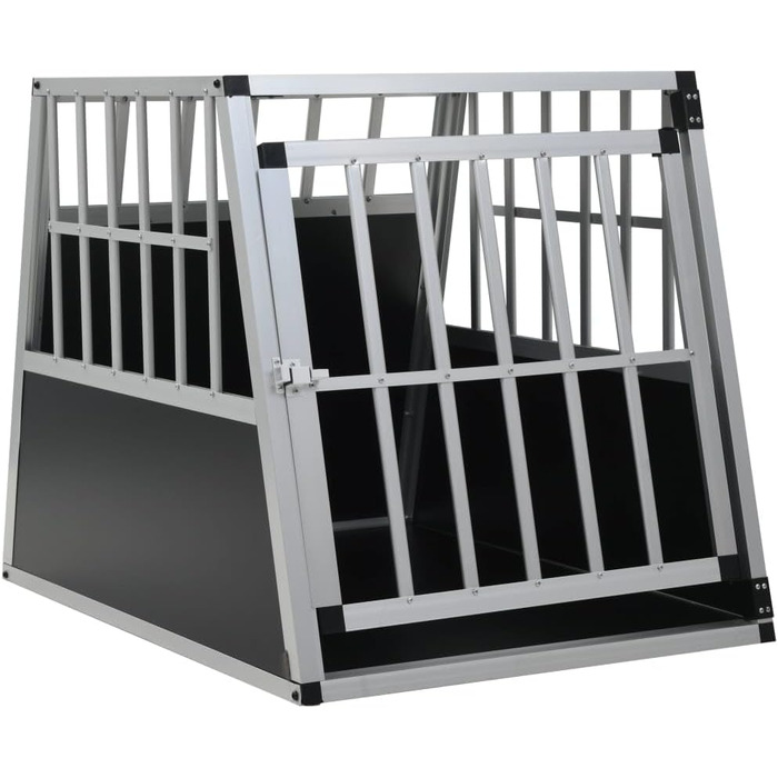 vidaXL Транспортна клітка для собак, одностворчата, 65x91x69,5 см, металева, перевезення та подорожі
