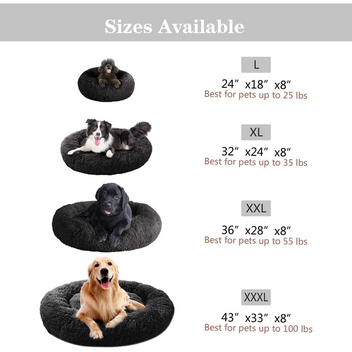 М'яке ліжко MFOX Calming Donut для собак/котів