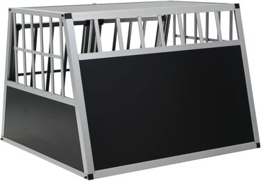 Транспортний бокс для собак vidaXL, подвійні двері, 94x69x88 см, клітка для перевезення, металева, для подорожей