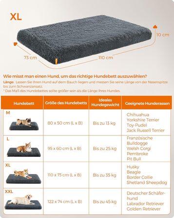 Ліжко для собак Feandrea Orthopaedic XXL, Ombr-Grey