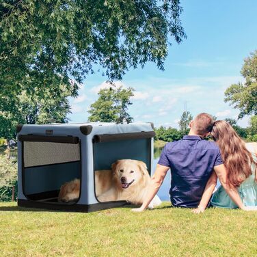 Складна клітка для собак Petsfit, Автомобіль і Дім, Синя (L)