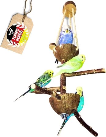 Ігровий майданчик Vogelgaleria Bird з натурального дерева, 2 чаші