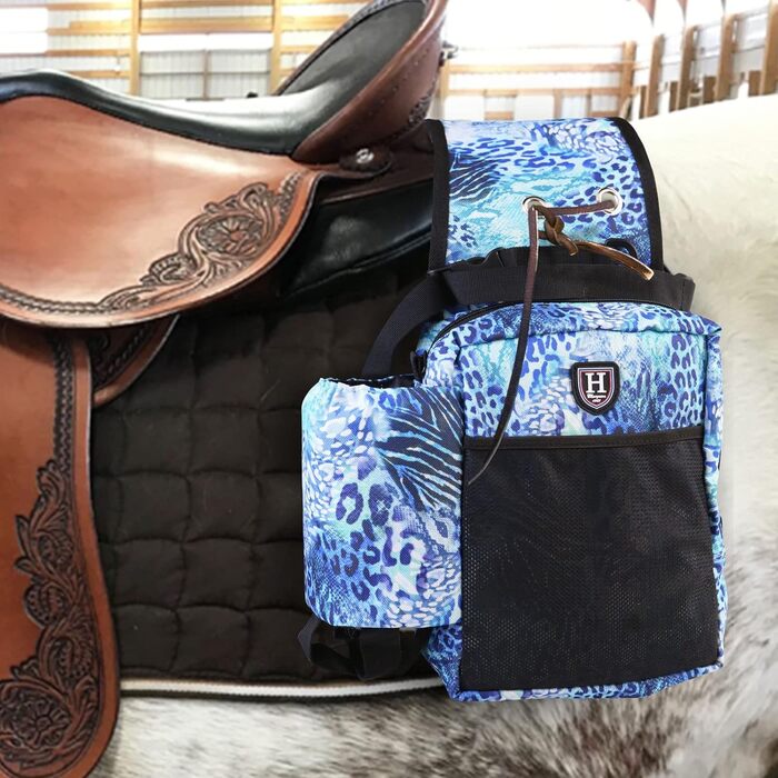 Сідельна сумка для коней Harrison Howard, вестерн, Icyblue Leopard