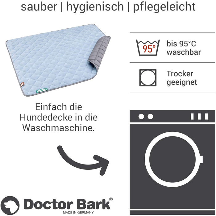 Двостороння ковдра Doctor Bark для великих собак, яку можна прати при 95C