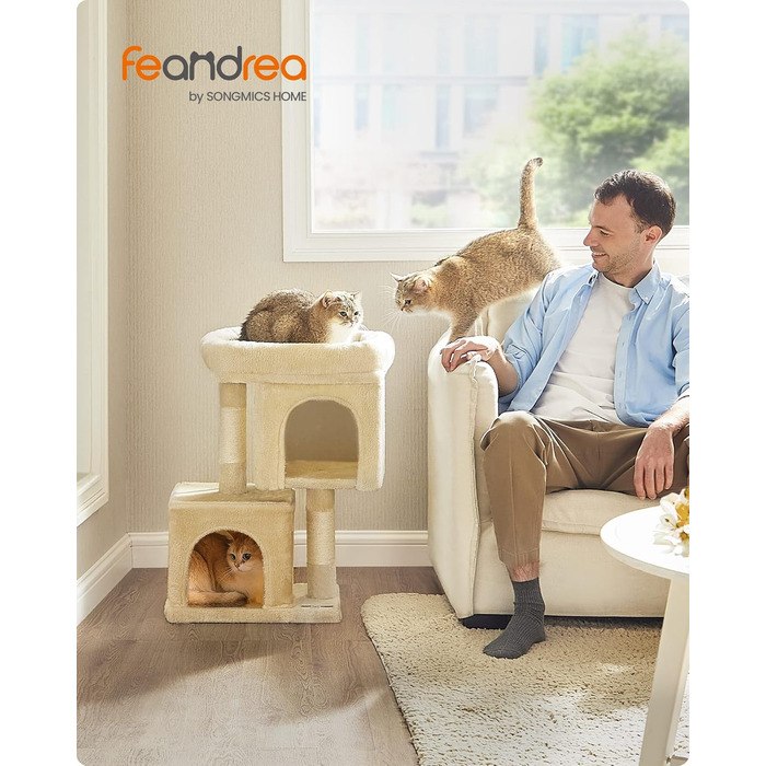 Кігтеточка Feandrea 67 см для кошенят до 3 кг (Бежева)