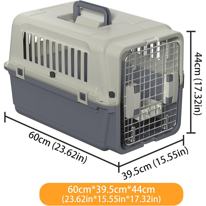 Коробка для транспортування кішок FIVMEN 49,5x33,5x36 см з вікнами