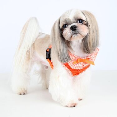 Шлейка для собак Puppia Vivien S, регульована, м'яка, помаранчева