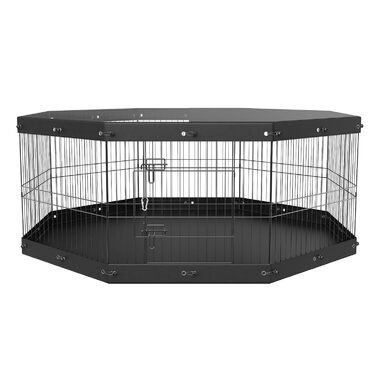 Манеж VEVOR Puppy 61см, 8 панелей з килимком