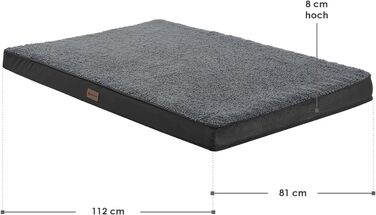 Ортопедичне ліжко для собаки Juskys Milow 112x81см сіре