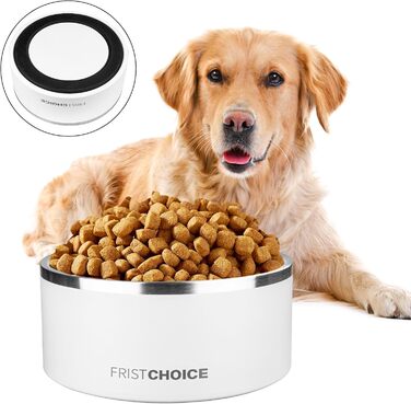 Миска для собак з нержавіючої сталі FristChoice, нековзка, 1,8 л