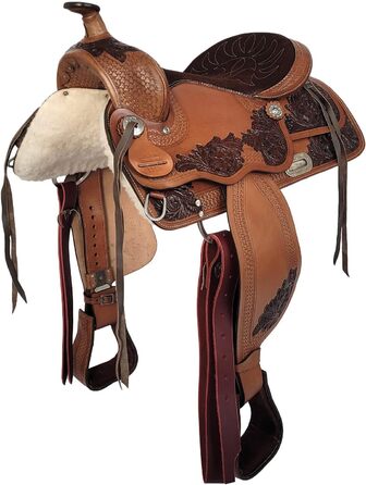 Вестерн сідло A&M Reitsport Dallas з буйволячої шкіри, 17 дюймів, нове