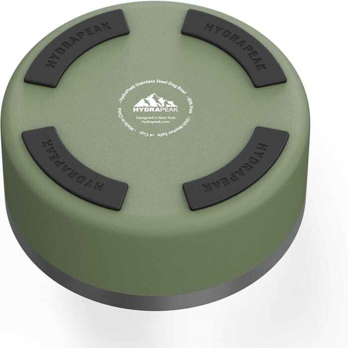 Hydrapeak миска для собак, нековзна, нержавіюча сталь, для води та корму, для великих і малих собак, 900 мл, 1,8 л, різні розміри, 4 чашки, колір шавлія