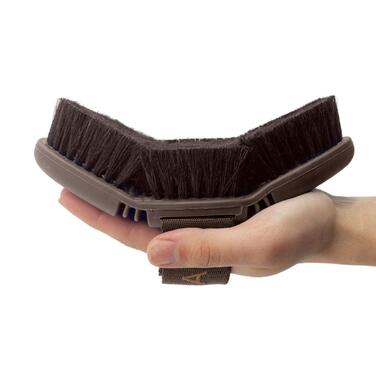 Гнучка ергономічна щітка Animalon CareFlex з овечої шерсті та кінського волосу для догляду за конем