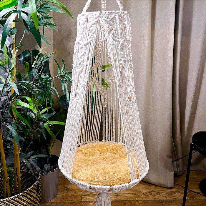 Гамак для кішки гойдалки Macrame Boho для приміщення/вулиці