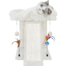 Вежа для котів Cat Tree Tower, з іграшкою (бежевий)