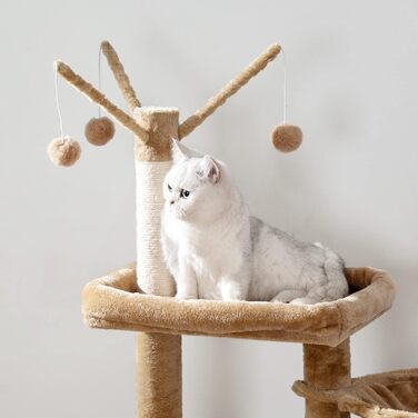 Котяче дерево з тумбою для лотка, 2-в-1, 150 см