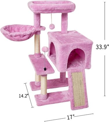 Вежа Cat Tree Tower рожевий з Cat Tree & Bed, 10