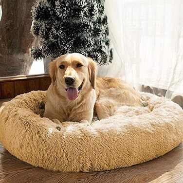 Ліжко для собак Mirkoo Calming Donut, велике, бежеве