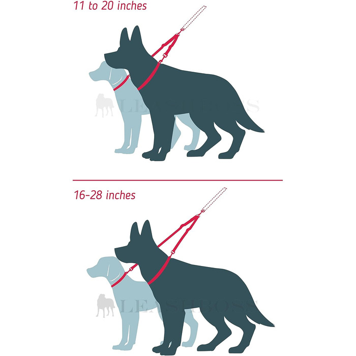 Повідець Boss Duo Double Dog Leash, регульований, світловідбиваючий