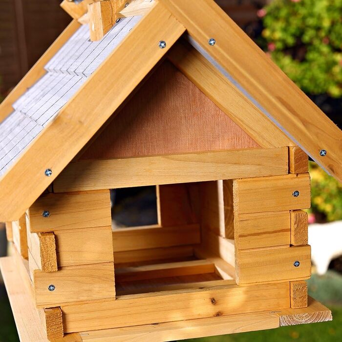 Годівниця для птахів Melko Bird Villa балкон Дерево Натуральне 44x34x37 см