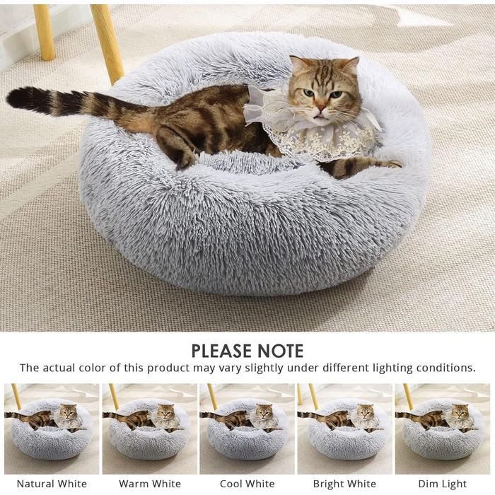 Ліжко для домашніх тварин JOLLYVOGUE Soothing Donut, яке можна прати