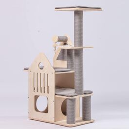 Дерев'яне дерево для кішок, Cat Tower, 111,8 см, Кімнатні коти