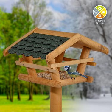 Годівниця для птахів з підставкою, зелена, 48100FSC