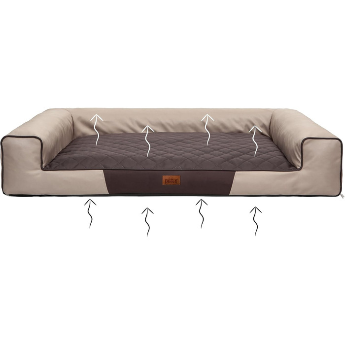 Ліжко для тварин HOBBYGARDEN XXL темно-коричневе 118x78 см