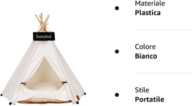 Намет для домашніх тварин Sunnykud Teepee з подушкою (M 50x50x60см)