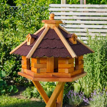 Годівниця для птахів Bird Villa V18 Wood (червона, середня)