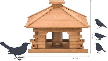 Годівниця для птахів Зруб зелений 50x50x38, 45320e